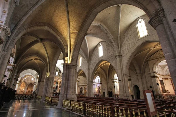 瓦伦西亚大教堂内部 — 图库照片