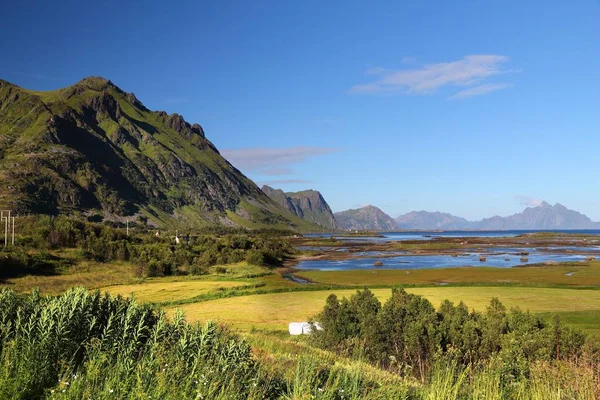 Krajobraz Norwegii Lofoten — Zdjęcie stockowe