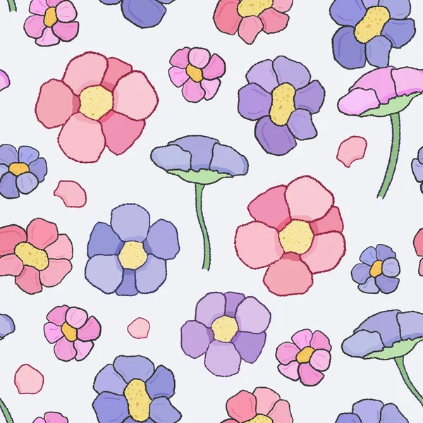 Flowers seamless background — Stock Vector