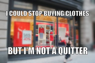 Shopping addiction meme clipart