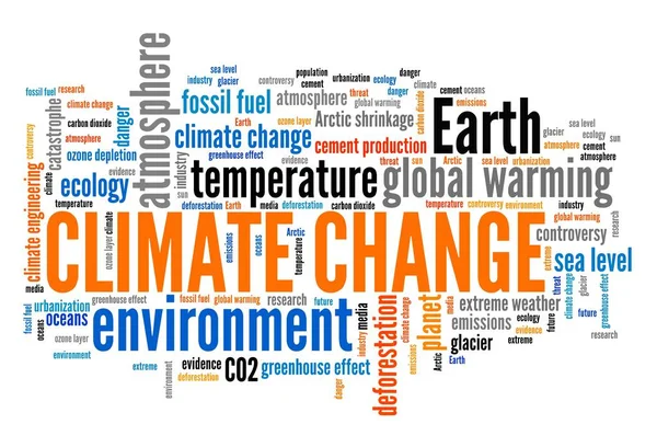 Climate Change Word Cloud — Stockfoto