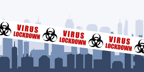 封锁病毒 — 图库矢量图片