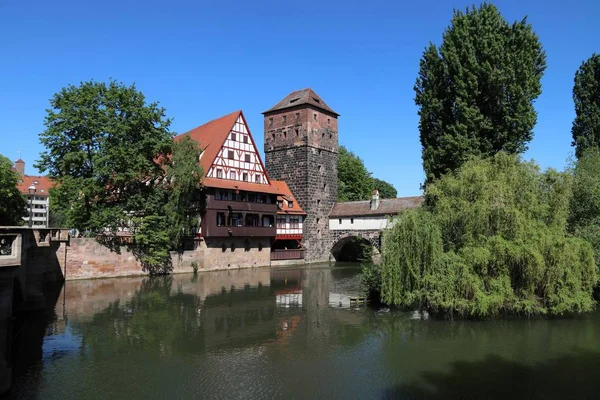 Nuremberg river Pegnitz — Stock Photo, Image