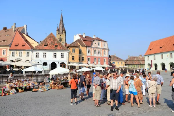 Sibiu turisté — Stock fotografie