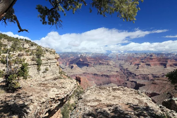 Grand Canyon Arizona Usa Blick Auf Den Yavapai Mit Schnee — Stockfoto