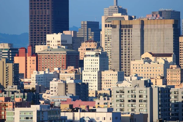 San Francisco California Skyline Della Città Alla Luce Del Tramonto — Foto Stock