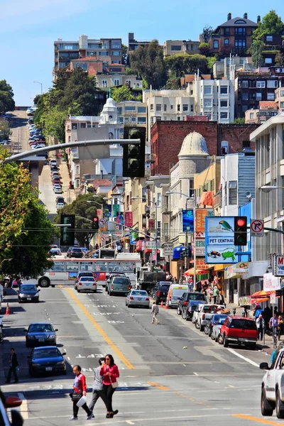 San Francisco Estados Unidos Abril 2014 Calle Broadway San Francisco — Foto de Stock