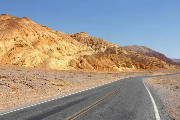 Death Valley Road Rota Vazia Deserto Mojave Califórnia Estrada Cênica — Fotografia de Stock