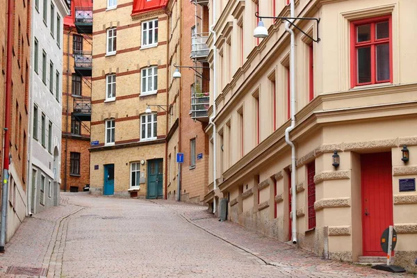 Miasto Göteborg Szwecji Stare Miasto Widok Ulicy — Zdjęcie stockowe
