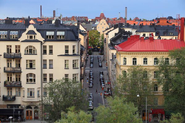 Stockholm city, Sweden - architecture in Norrmalm district.