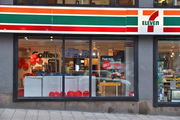 Stockholm Sweden August 2018 Eleven Convenience Store Stockholm Sweden Eleven — Stock Photo, Image
