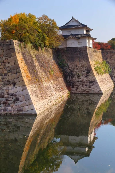 Japanese Landmark Osaka Castle Moat Castle Park Japan — Stock Photo, Image