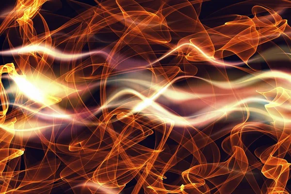 Grafis Abstrak Gelombang Energi Dan Api Latar Belakang Pita Cahaya — Stok Foto