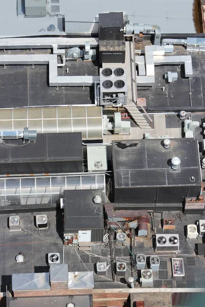 Промышленный Кондиционер Крыше Офисного Здания Бостоне Сша — стоковое фото