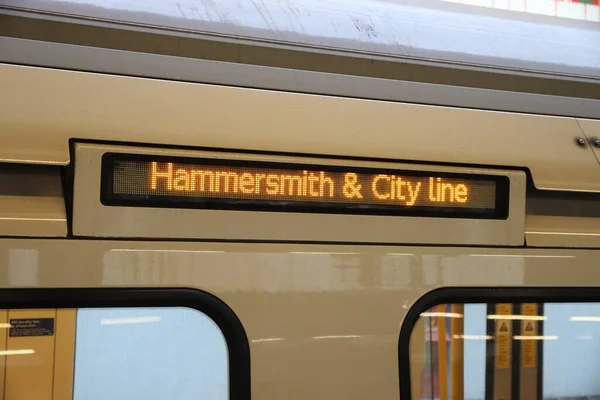 Londen Juli 2019 London Underground Hammersmith City Line London Underground — Stockfoto
