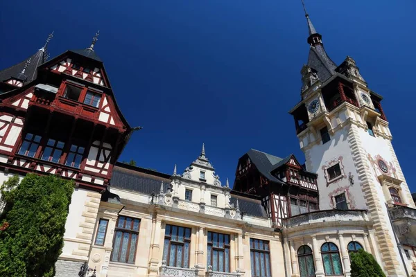 Castillo Peles Rumania Renacimiento Estilo Renacimiento Arquitectura Castillo Cuento Hadas — Foto de Stock