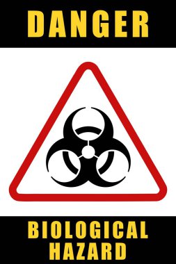 Biyolojik tehlike vektör sembolü. Biyolojik tehlike uyarısı.