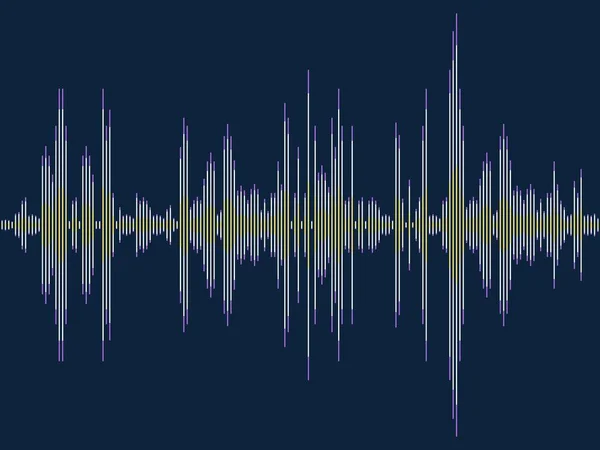 Audio Sound Wave Graphics Vector Soundwave Line Equalizer Graph Display — Stock Vector