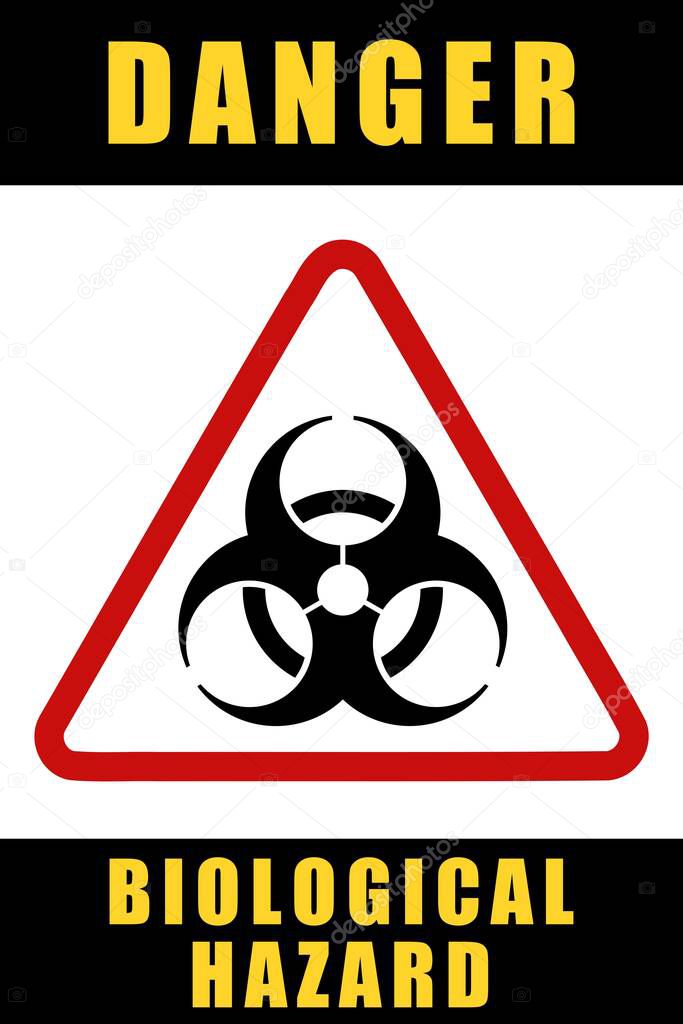 Biohazard vector symbol. Biological hazard warning sign.