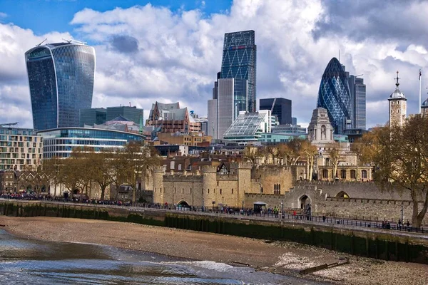 City London Skyline Stadsgezicht Met Moderne Oude Gebouwen Hdr Beeld — Stockfoto