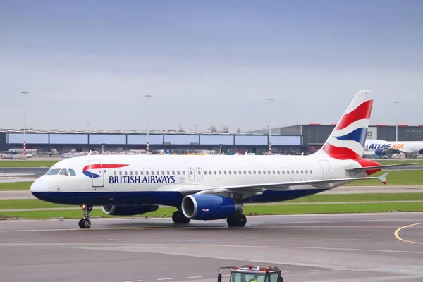 Amsterdam Notas Decembro 2018 British Airways Airbus A320 Aeroporto Schiphol — Fotografia de Stock