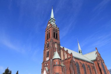 Polonya - Piekary Slaskie şehri. Brzozowice bölgesindeki kilise.