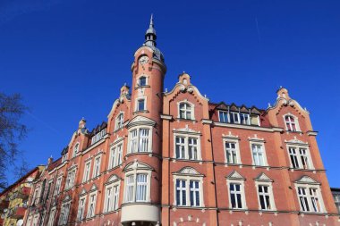 Siemianowice Slaskie, Yukarı Silezya (Gorny Slask) bölgesinde bir kasaba. Belediye meclisi binası.