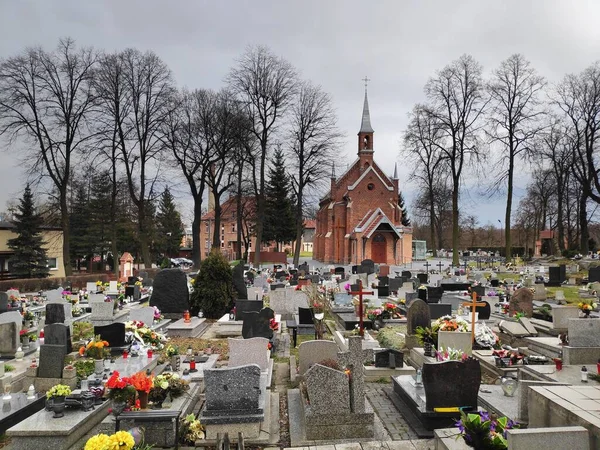 Bytom City Landmark Poland Inglés Iglesia Histórica Cementerio Margaret Hill — Foto de Stock