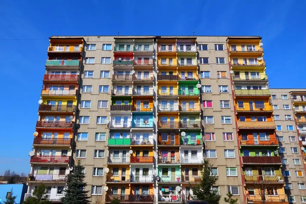 Piekary Slaskie Poland March 2015 Residential Architecture View Piekary Slaskie — Stock Photo, Image