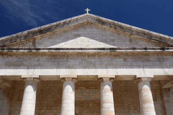 Korfu Gamla Stan Kerkyra Unescos Världsarvslista Grekland Sankt George Templet — Stockfoto