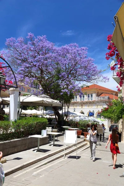 Corfu Görögország 2016 Június Emberek Meglátogatják Korfu Virágzó Városát Görögországban — Stock Fotó