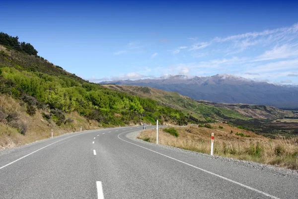 Scenic Road Piękny Krajobraz Regionie Southland Nowa Zelandia — Zdjęcie stockowe