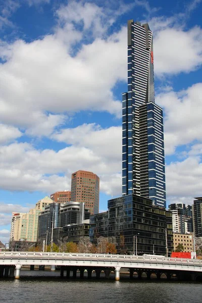 Melbourne Australia Lutego 2008 Eureka Tower Wieżowiec Melbourne Australia Wieżowiec — Zdjęcie stockowe