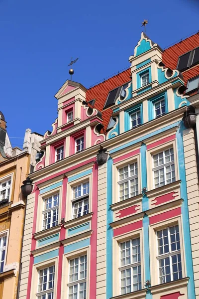 Wroclaw City, Polonya 'daki Rynek Meydanı. Eski Şehir mimarisi.