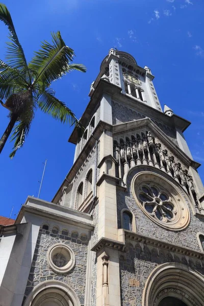 巴西圣保罗的教堂 Ossa Senhora Consolacao 罗曼式复兴风格建筑 — 图库照片