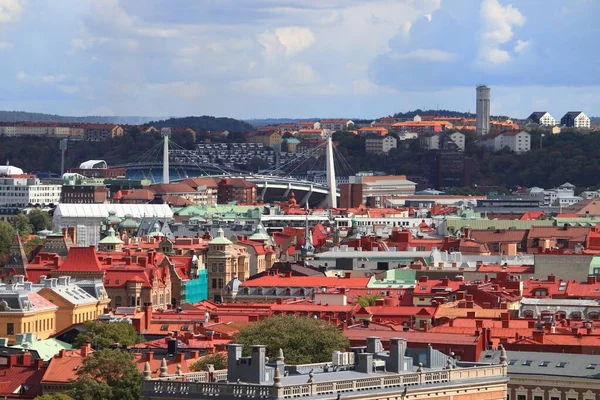 Göteborg Schweden Skyline Mit Stadtteil Lorensberg Und Stadion — Stockfoto