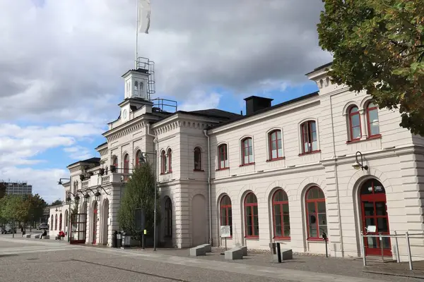 Norrkoping Πόλη Στη Σουηδία Κτίριο Σιδηροδρομικού Σταθμού — Φωτογραφία Αρχείου