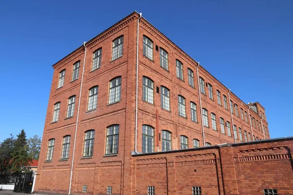 Norrkoping Ciudad Suecia Antigua Fábrica Ladrillos Edificio Industrial —  Fotos de Stock