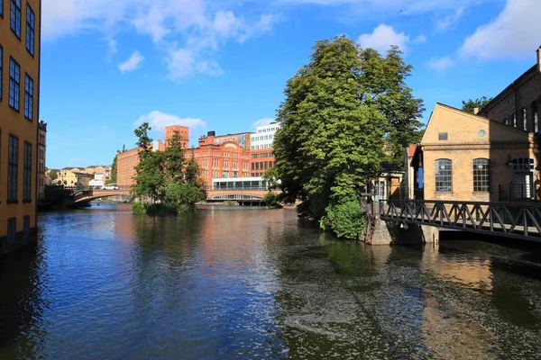 Norrkoping Ville Suède Ancien Paysage Industriel Architecture Revitalisée — Photo