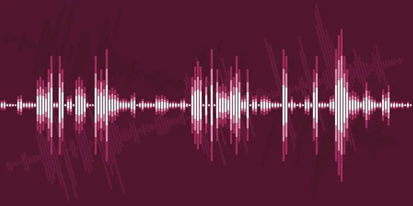 Sound Wave Vector Design Electronic Audio Synthwave Digital Display — Stock Vector