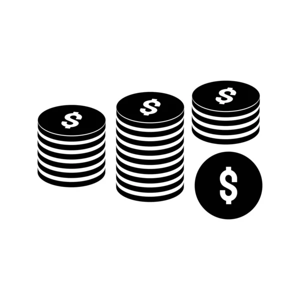 Monnaies Paiement Espèces Icône Simple Icône Vectorielle Eps — Image vectorielle