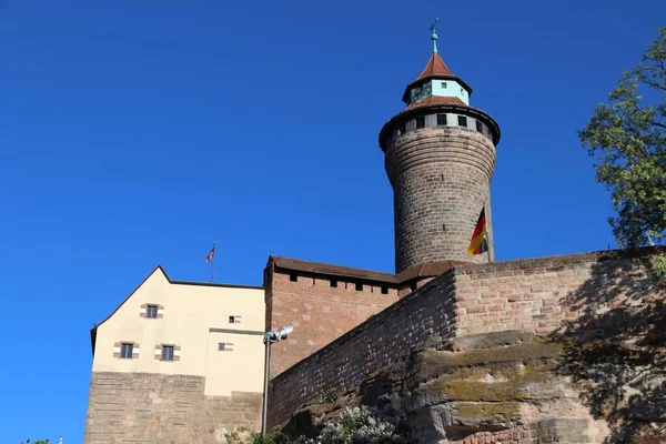 Nuremberg Imperial Castle Sinwell Tower Landmark Nuremberg City Germany — Stock Photo, Image