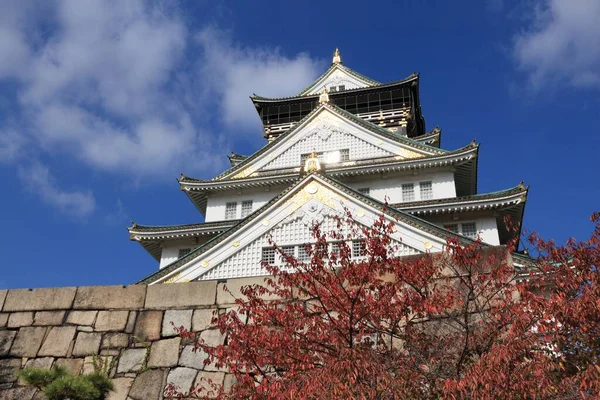 Castelo Osaka Japão Marco Arquitetura Castelo Japonês — Fotografia de Stock