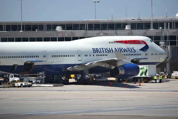 Washington Usa Juni 2013 British Airways Boeing 747 Dulles International — Stockfoto