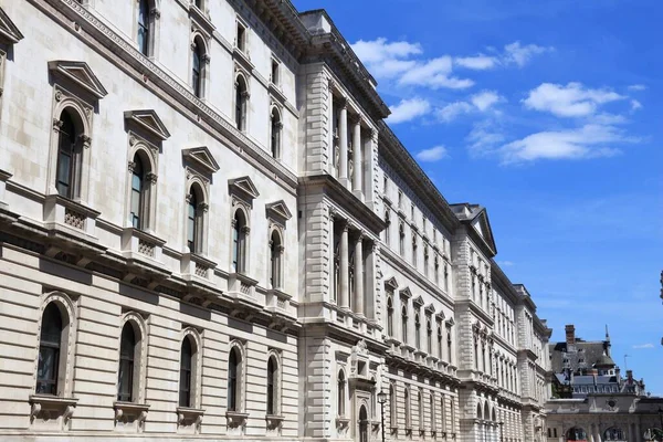 Wahrzeichen Londons Großbritannien Das Finanzministerium Auch Bekannt Als Schatzhaus Ihrer — Stockfoto