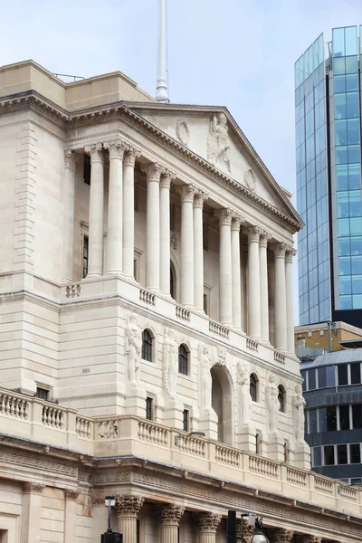 Banka Ngiltere Mimari Landmark London Ngiltere — Stok fotoğraf