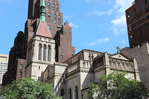 Miejsce Manhattanie Nasz Zbawiciel Kościół Rzymskokatolicki Kościół Nowym Jorku — Zdjęcie stockowe
