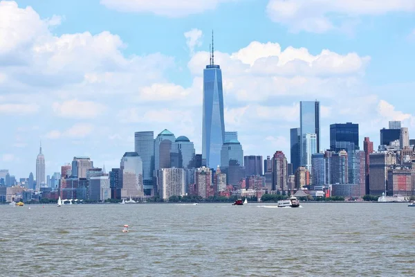 New York Abd Manhattan Silueti Nyc Şehir Manzarası — Stok fotoğraf