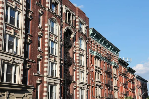 Upper West Side Rua Residencial Manhattan Nova York — Fotografia de Stock