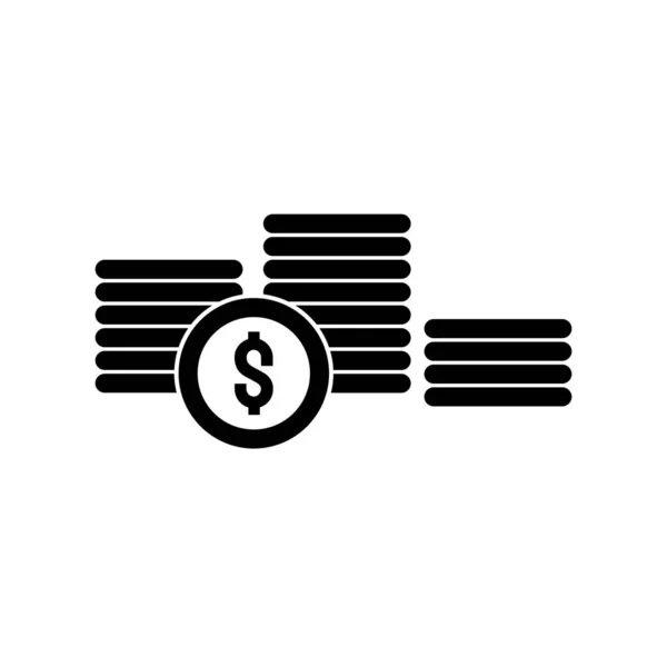 Monnaies Argent Paiement Espèces Icône Simple Icône Vectorielle Eps — Image vectorielle